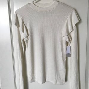 BP cream ruffle sleeve blouse